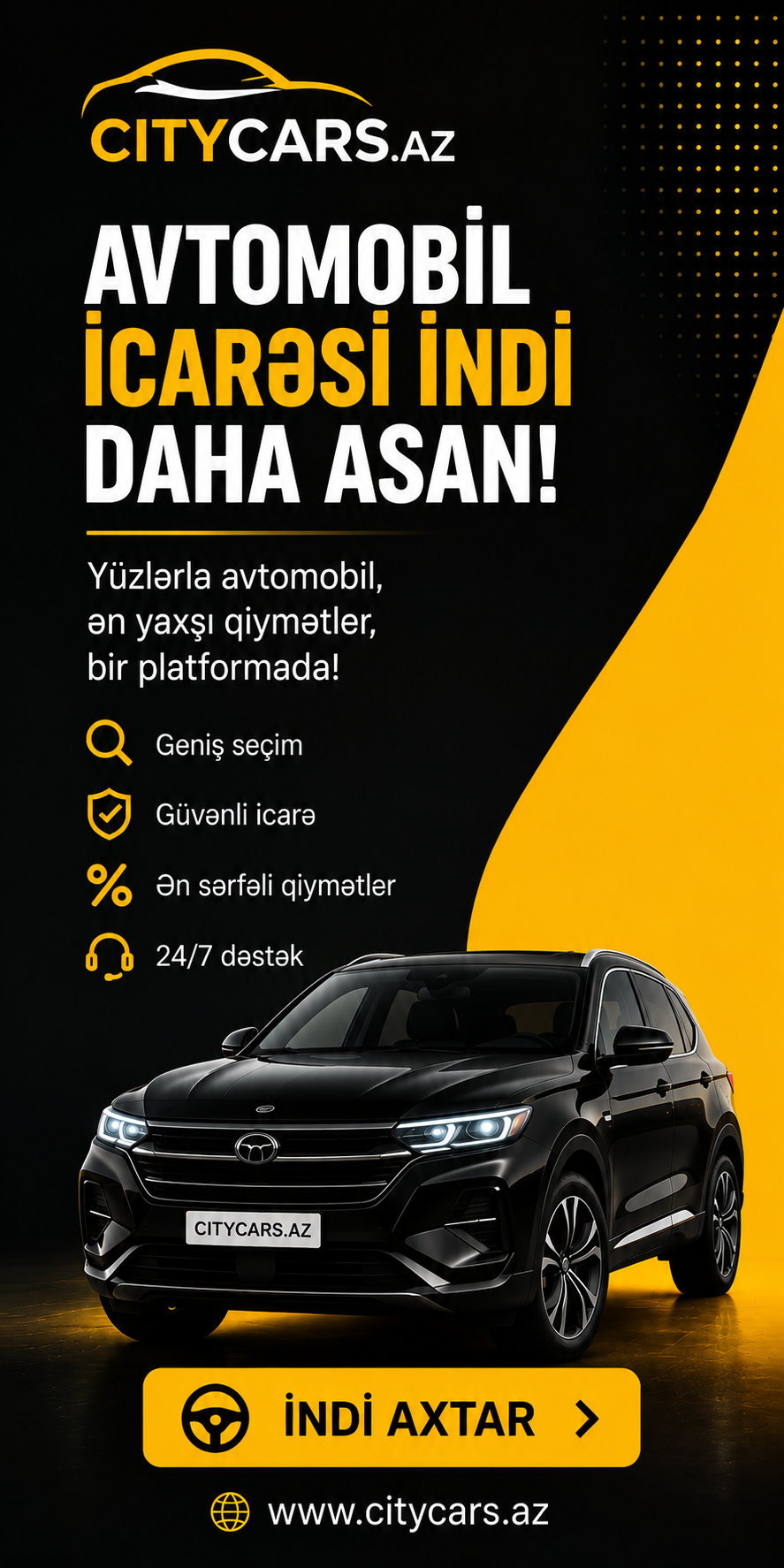Admin panelindən yaradılan test